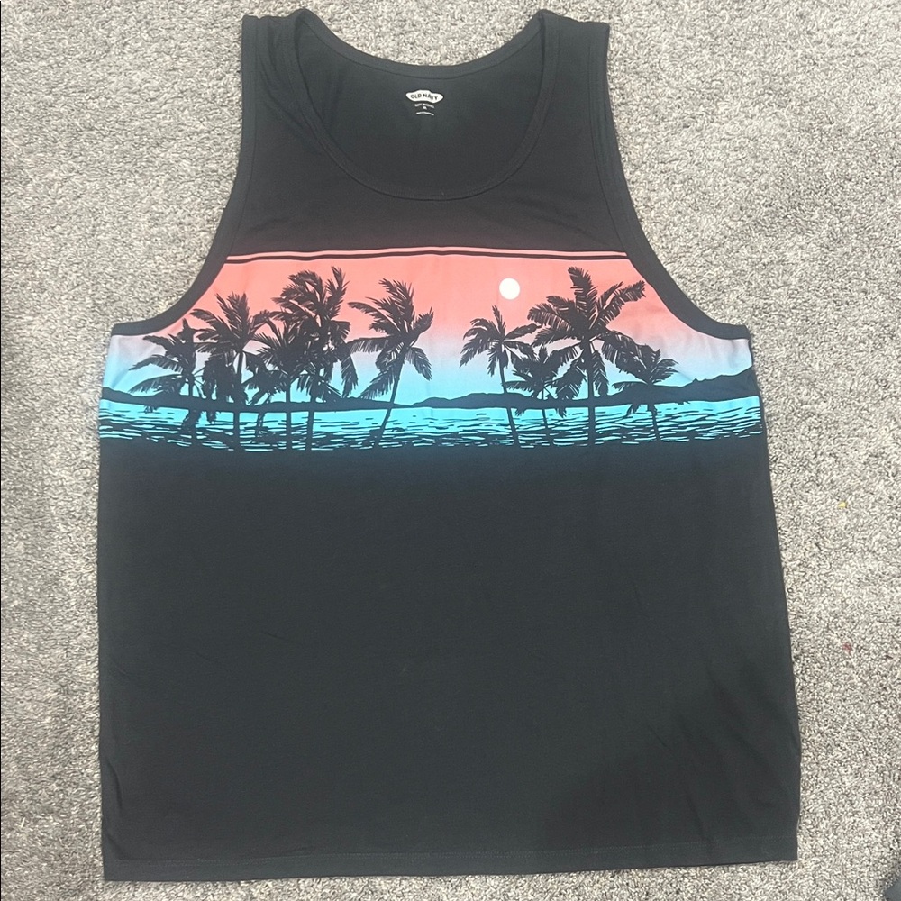 Old Navy Black and Pink Tank Top